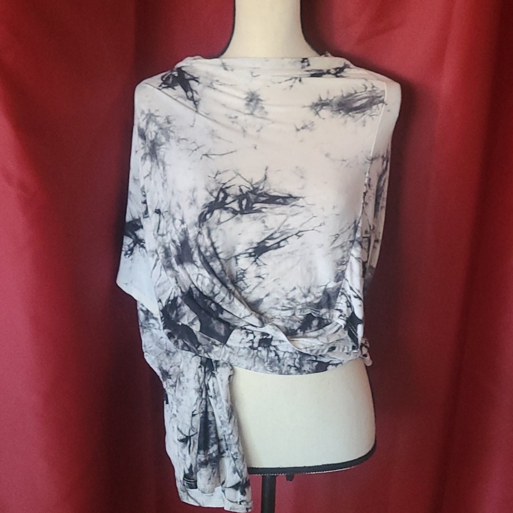 Marble Print Kimono Shawl